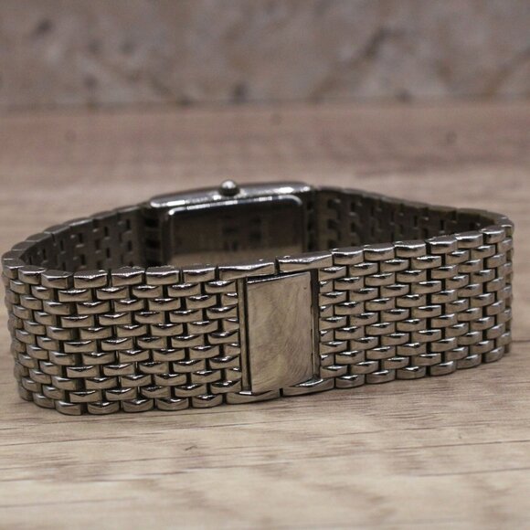 Stanley Blacker Watch Mens Silver Tone Stainless Steel Classic Rectangular Dial - Picture 7 of 8